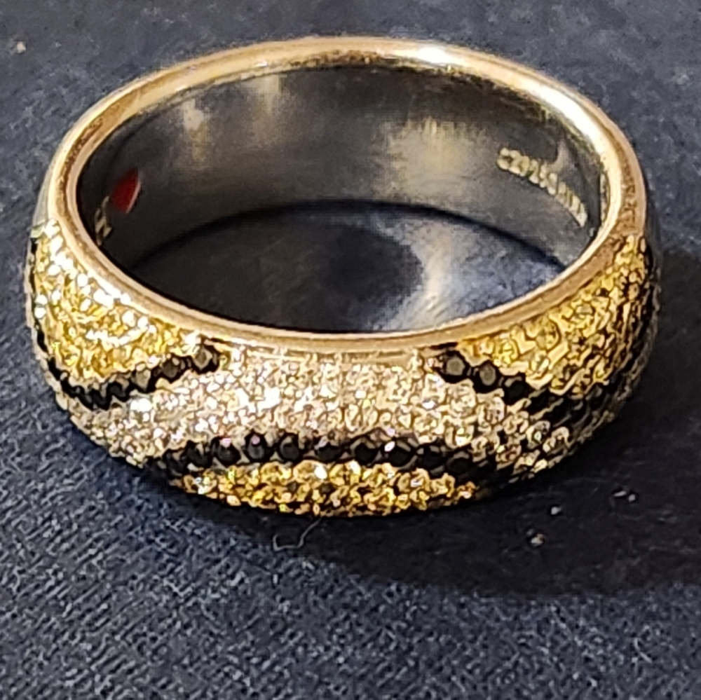 Hidalgo Sterling Silver Simulated Diamond Snake Ring Size 7 - Picture 3 of 8
